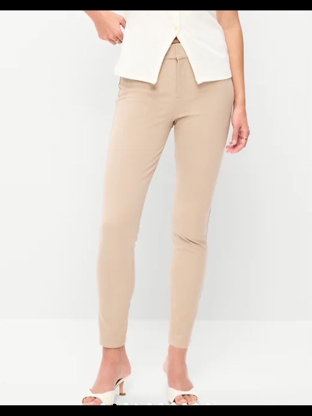 Old Navy Women's Slim Ankle Pants in Beige